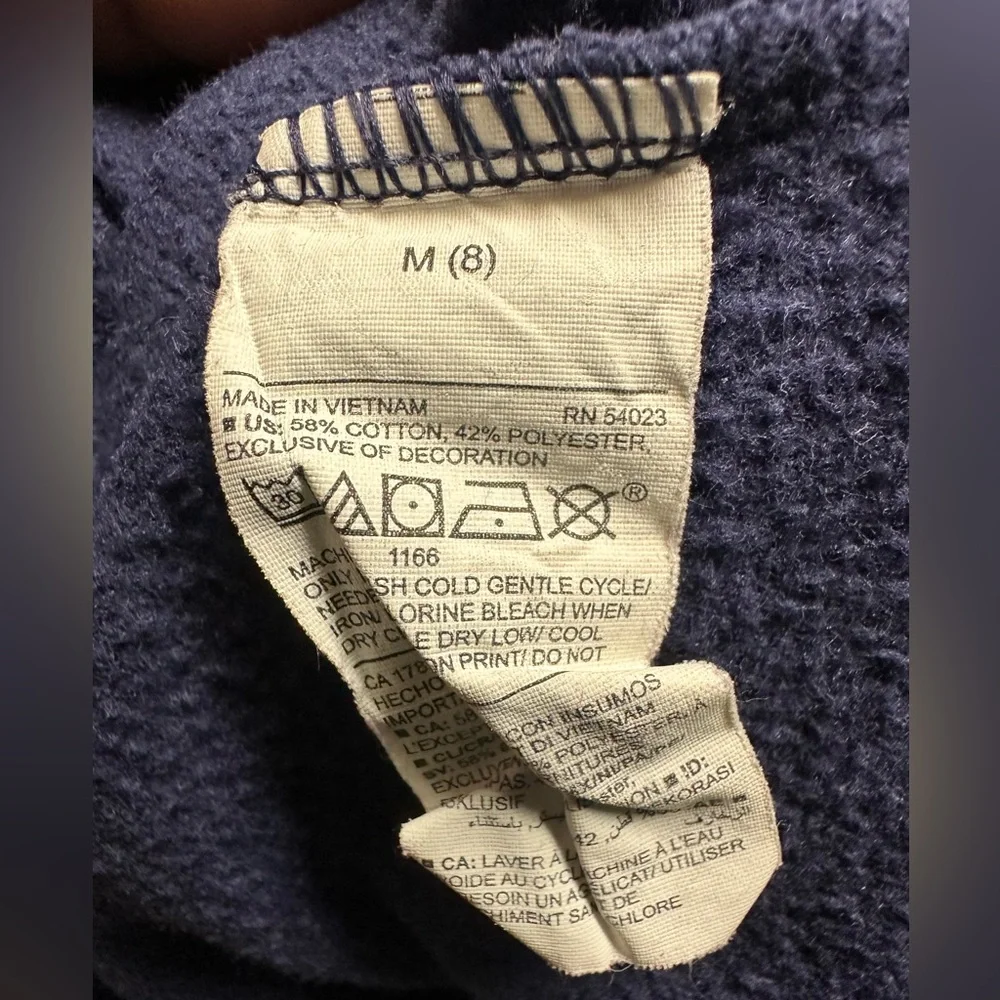 Girls Old Navy Active Blue Cropped Hoodie Size Medium (8)